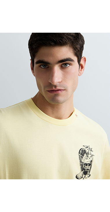ベーシックジャージーカクテルプリント Tシャツ 詳細画像
